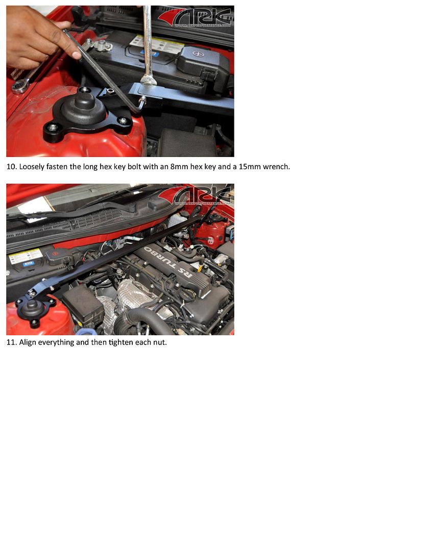 20102012 Genesis Coupe 2.0T ARK Performance Strut Brace Bar DIY